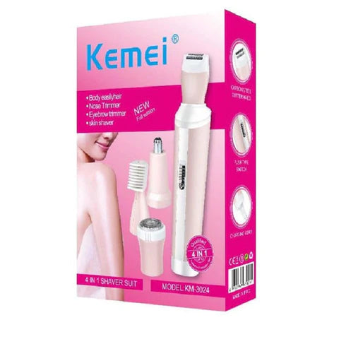 Kemei KM-3024 4 in 1 Ladies Epilator Shaver Trimmer