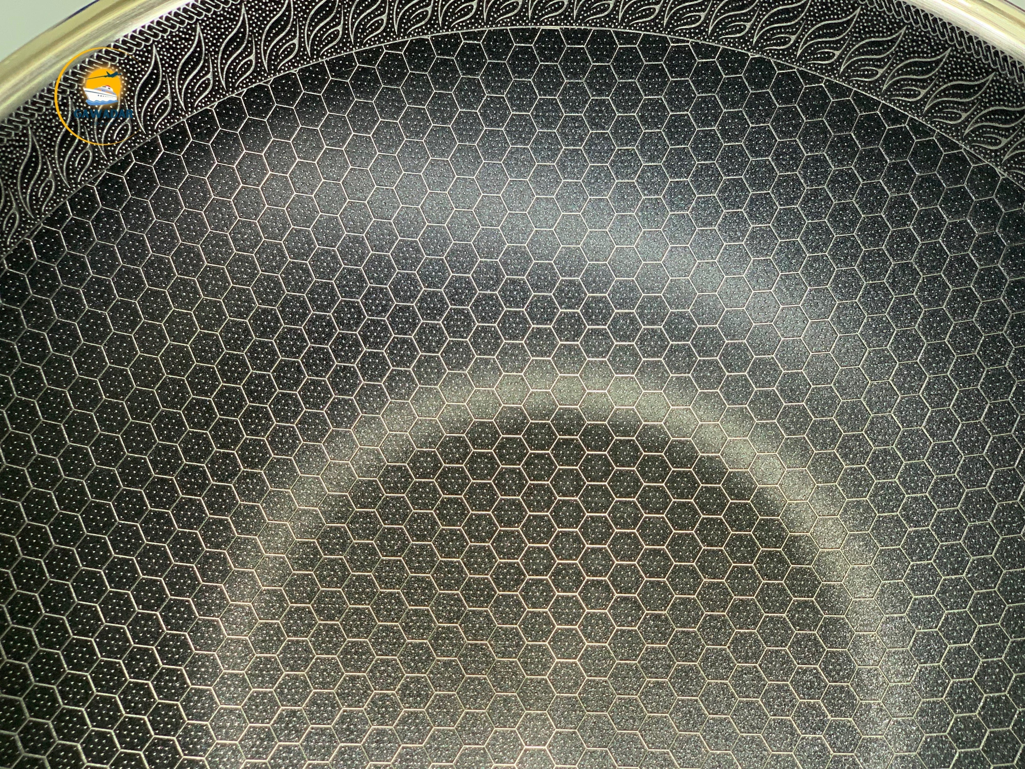 German Imported HoneyComb Laser Coating Deep Frying Pan