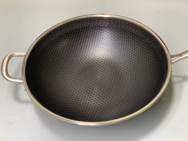 Laser Coating Deep Frying Pan with Handle