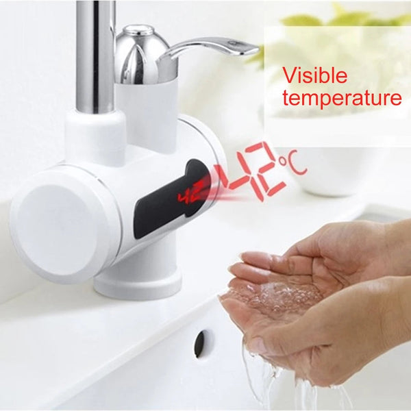 Instant Temperature Display Hot Water Heater Electric Faucet Kitchen Winter Warm (BL SMART)