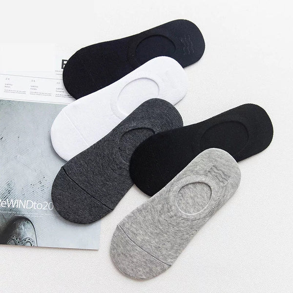 5 Pairs/lot Men's Invisible Cotton Breathable Socks