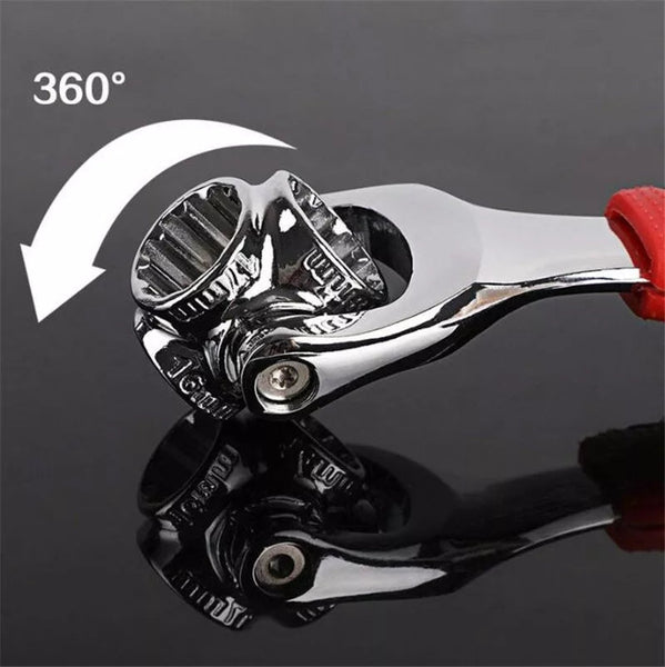 48 in 1 Universal Multi-Function Wrench with 360 Degree Rotating Head, Spanner Tool