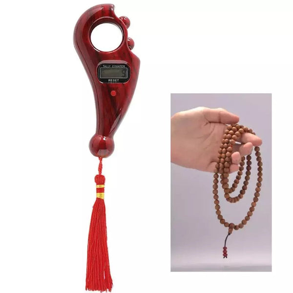 Deluxe Digital Tasbeeh Counter with Rotating Prayer Beads