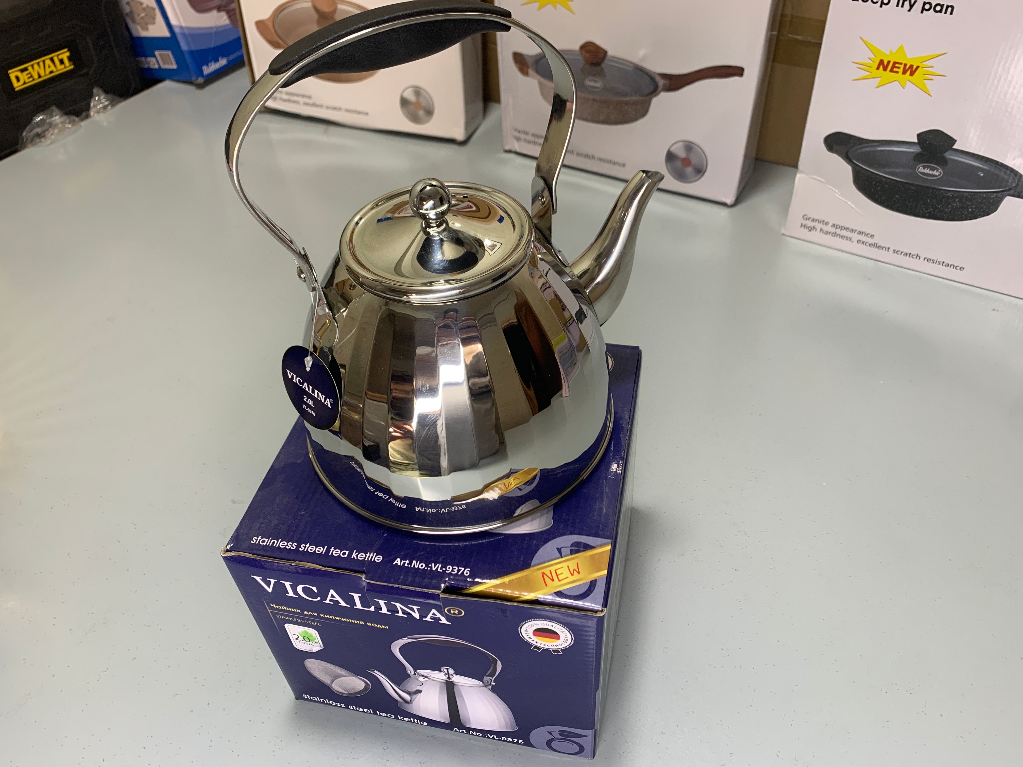 VICALINA® Germany Technology Golden and Silver Stainless Steel Stylish Tea Kettles