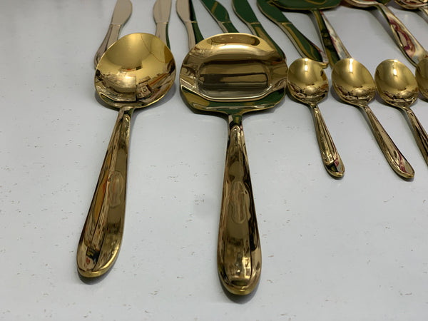 Pack of 54 Pieces Golden Cutlery Set for 12 Persons