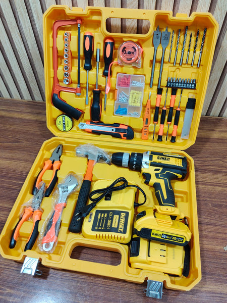 36V Lot Imported 117 Pieces Powerful Drill Tools Box