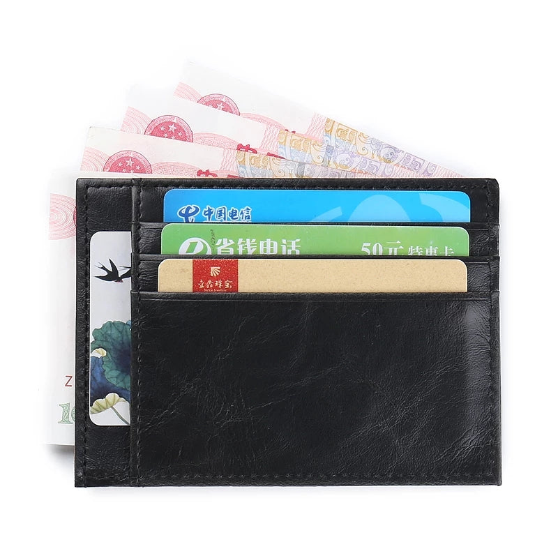 Slim Pocket Card Holder Wallet, Business ID Card Holder