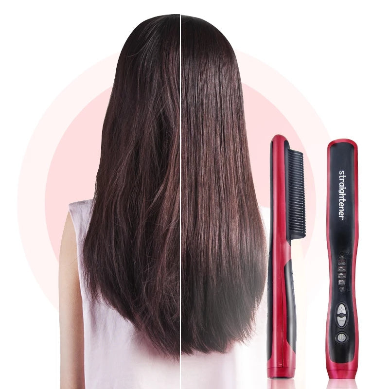 Professional Ceramic Electric Fast Hair Straightening Brush