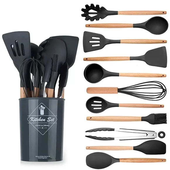 12 Pieces Kitchen Silicon Utensils Set