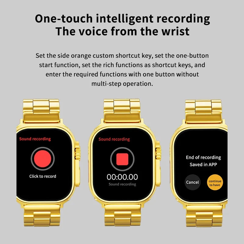 24K Gold Series Watch 8 Ultra Smartwatch