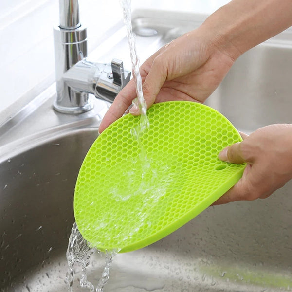 Silicone Trivet Pot Mat Round, Heat Resistant Non Slip