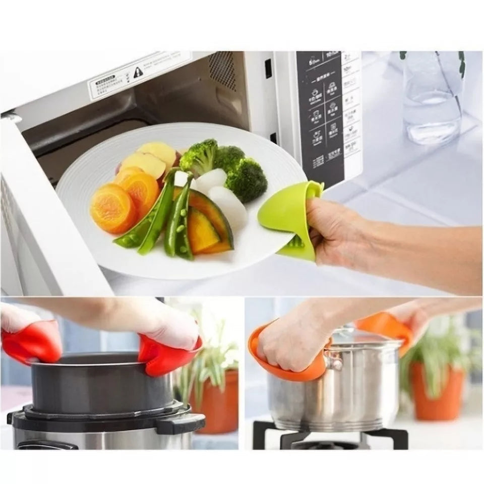 1 Pair Heat Resistant Silicone Oven Mitts Cooking Gloves