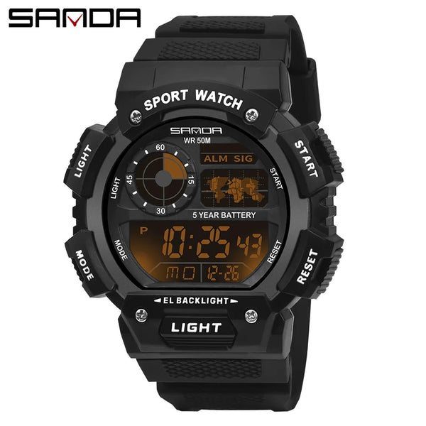 SANDA 6009 Sports Luxury Shockproof Waterproof Wrist Watch