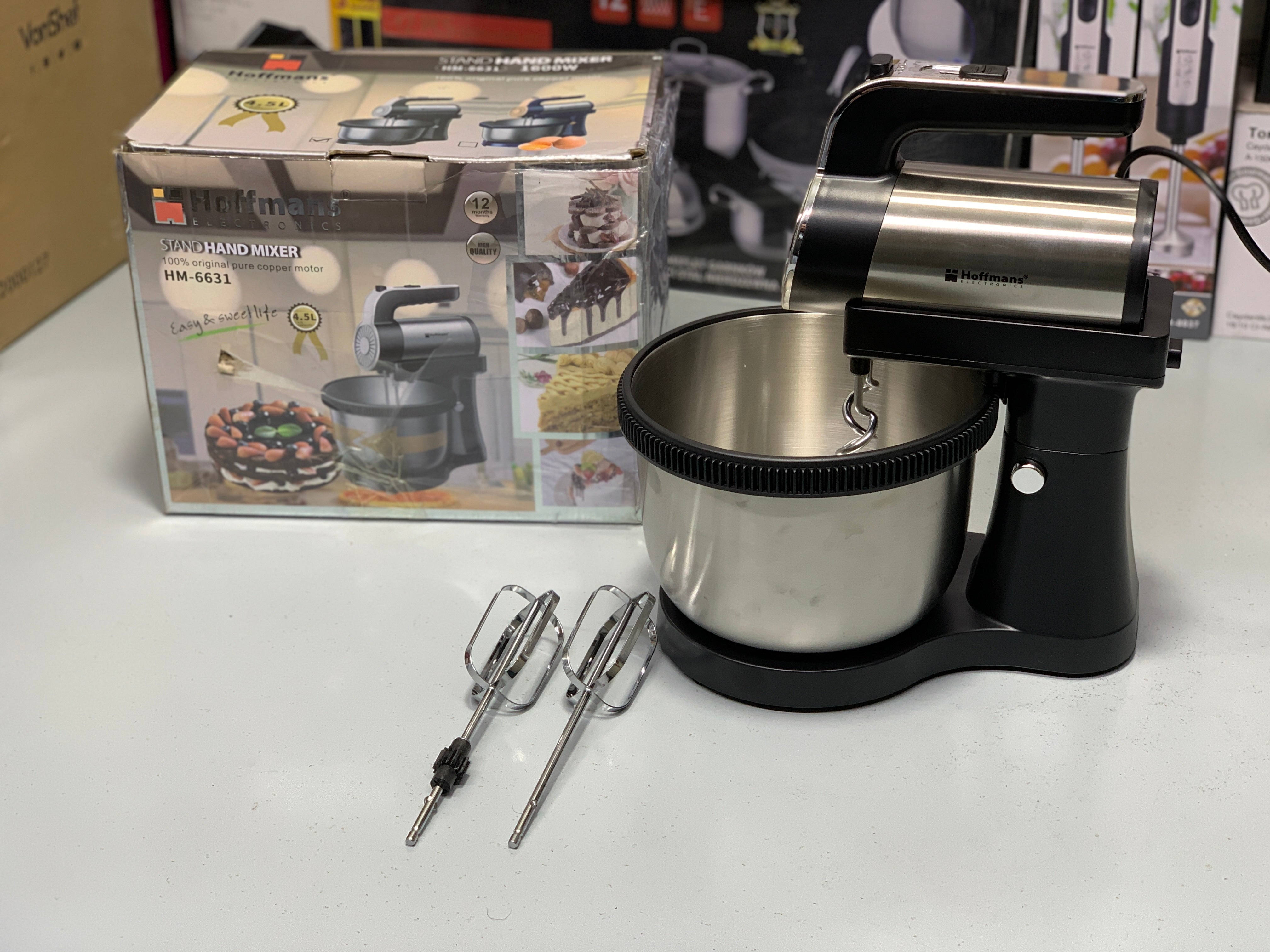 Hoffmans Electronics Stand Hand Mixer  4.5L and 1600w