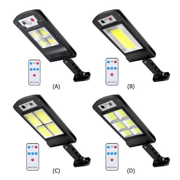 Solar Street Sensor Lamp With Solar Panel & Remote Control