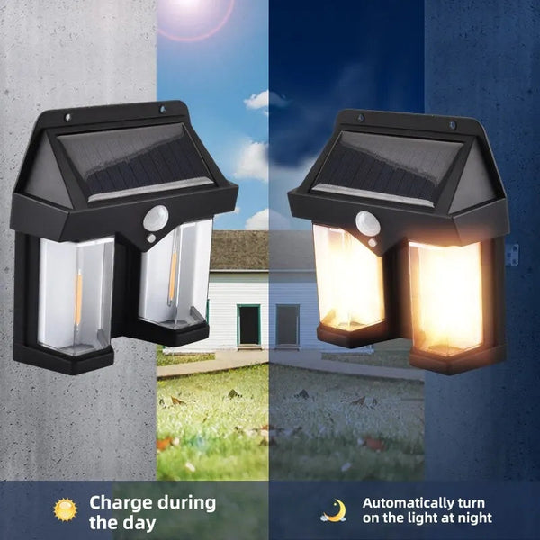 Outdoor Solar Sensor Wall Light, IP65 Waterproof Wall Light