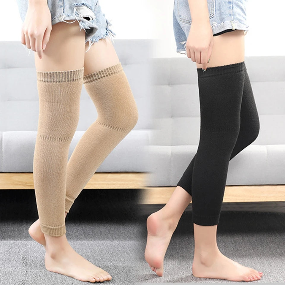 2pcs Cashmere Leg Warmer, Wool Warm Thickened And Fleece for Men's & Women