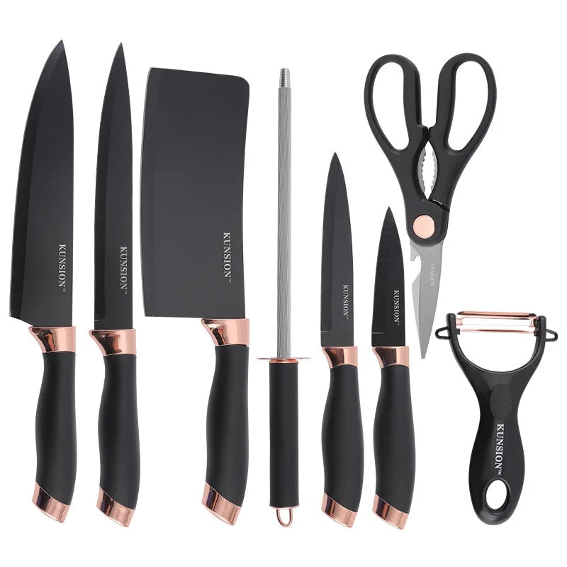 9PCS Kitchen Knife Set, Professional Stainless Steel