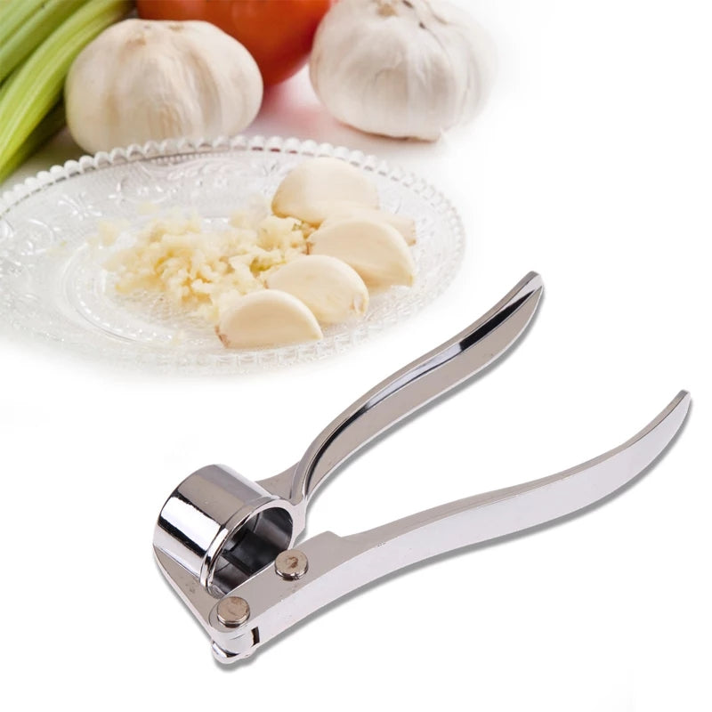 Stainless Steel Garlic Press Crusher - Kitchen Mincer Tool