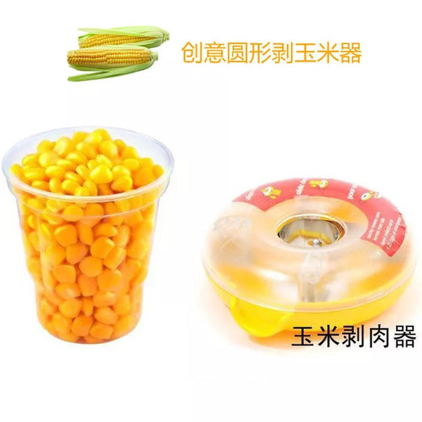 Corn Peeler Circular Stainless Steel Blade, Strips Corn Cob Cleanly