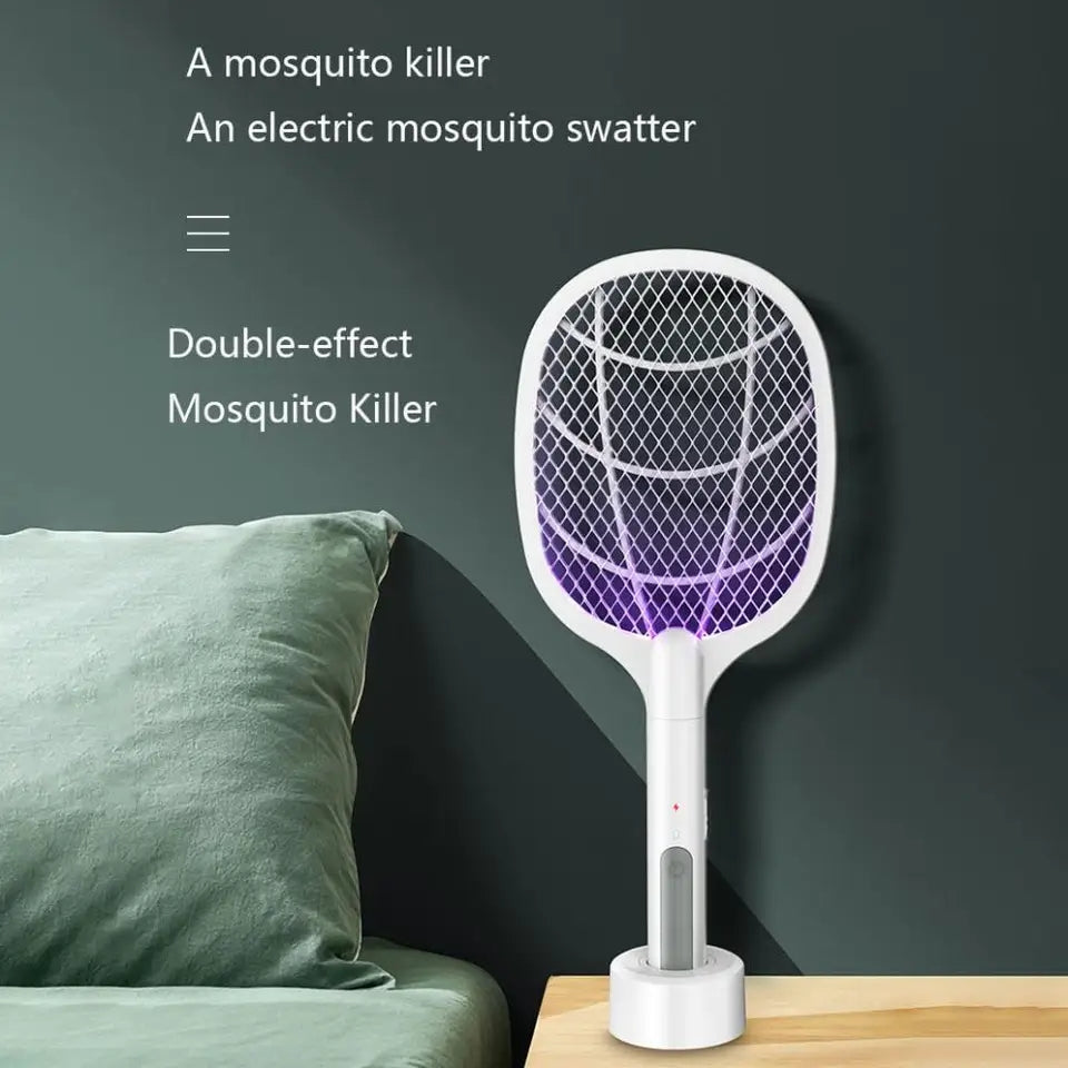 Rechargeable Handheld Electric Fly Swatter Mosquito Killer Racket