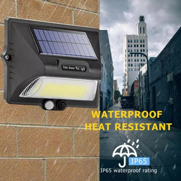 Rechargeable Solar COB LED Wall Light | PIR Motion Sensor