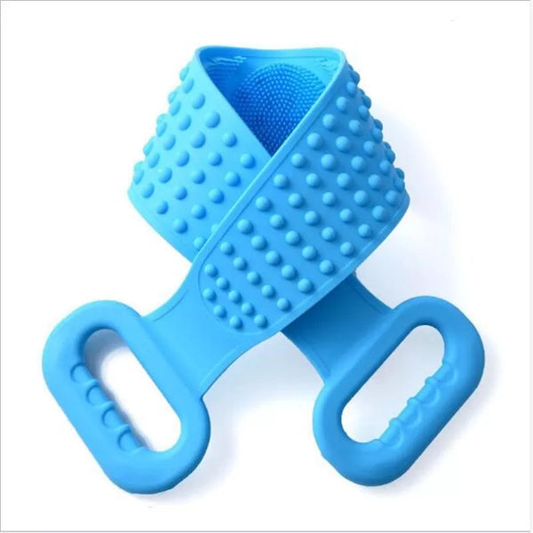 Silicone Back Scrubber, Dual Side Shower Bath Exfoliating Strap