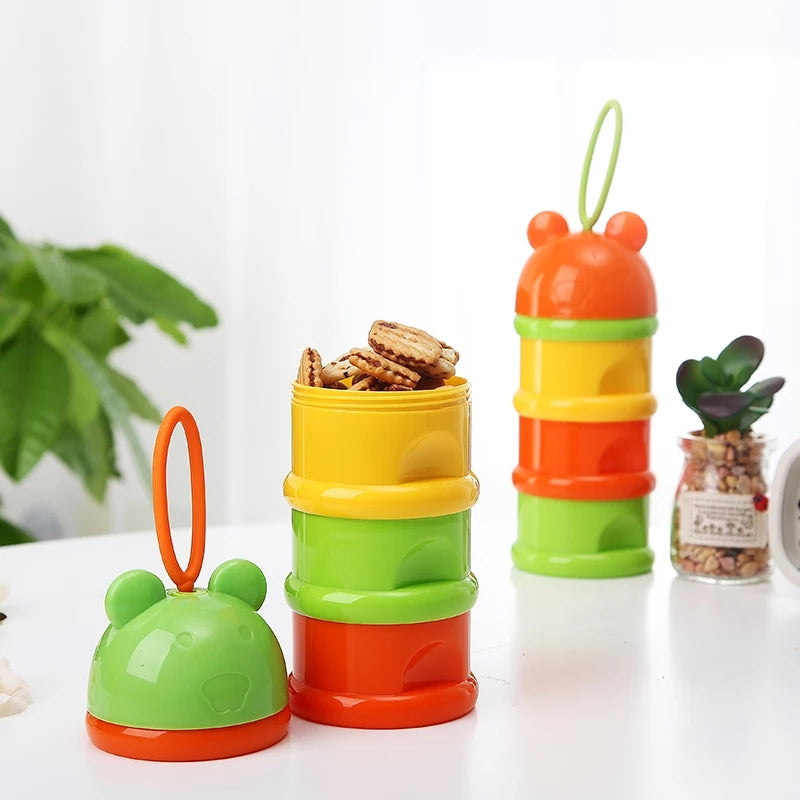 3Layers Baby Food Containers Portable Milk Powder Storage