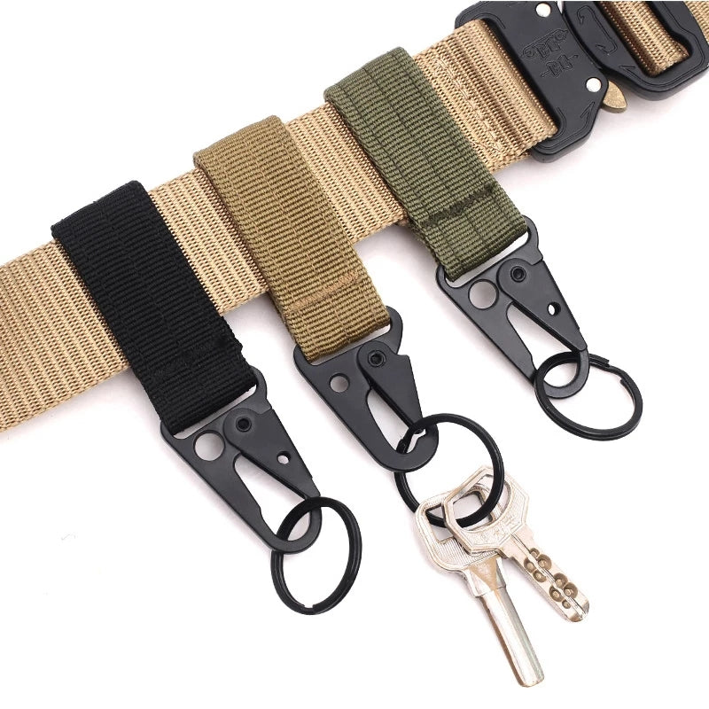 Nylon Tactical Keyring Chain Key Keeper Holder