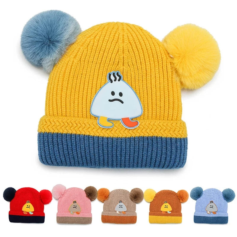 Beanies Emoji Baby Hat Knitted Winter Warm Babies Hats Caps