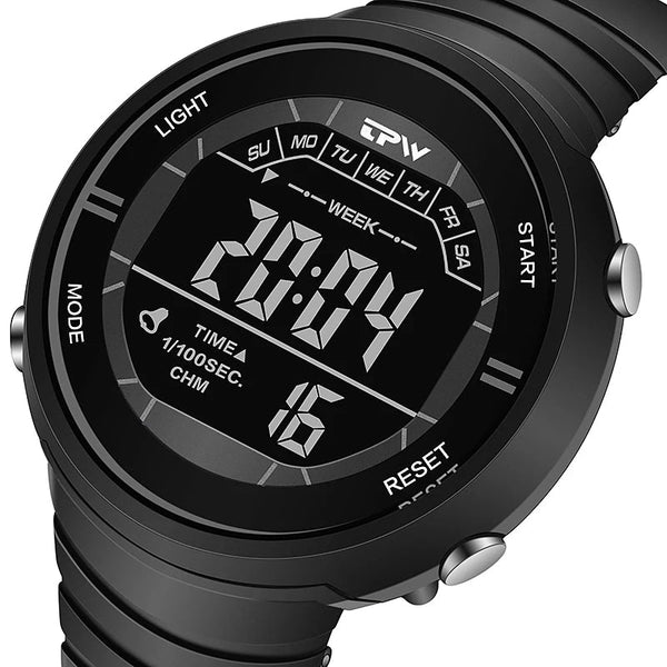 Shock Resistant Digital LED Outdoor Sports Watch (Water Resistant)