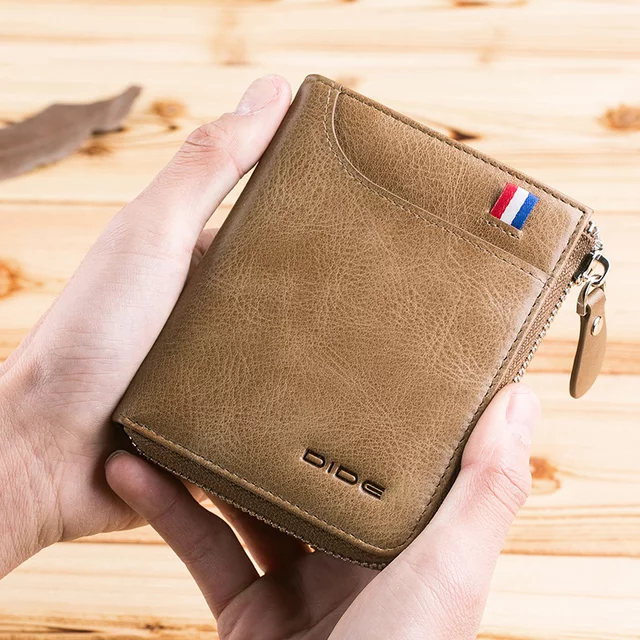 DIDE Large Capacity Zipper PU Leather Wallet