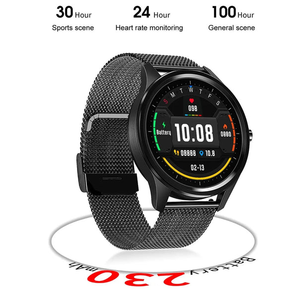 DT55 Round Dial SmartWatch Full Touch Round Screen Heart Rate Fitness Tracker