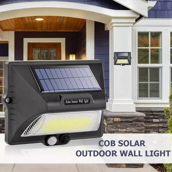 Rechargeable Solar COB LED Wall Light | PIR Motion Sensor