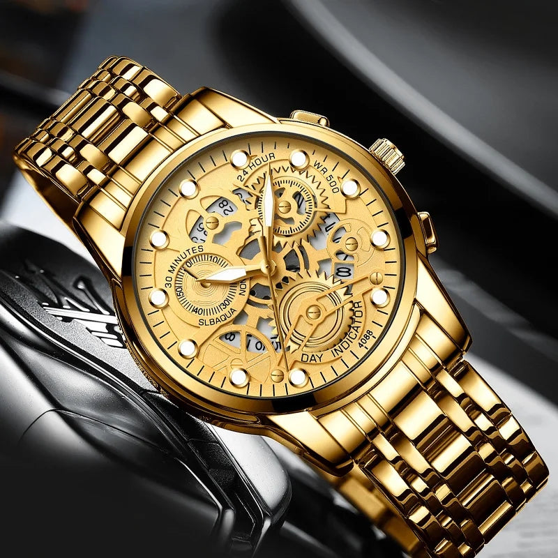 Power Brand Luxury Stainless Steel 1699 NEW (SKELETON) Wrist watch