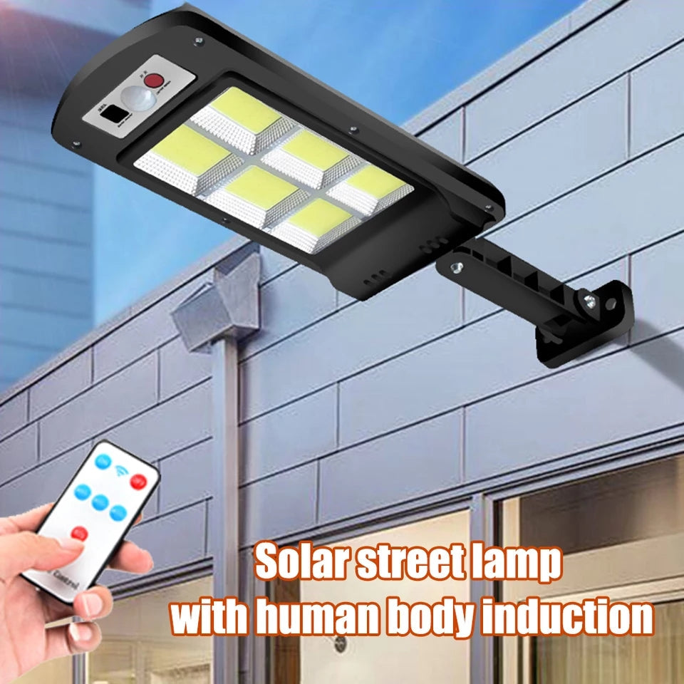 Solar Street Sensor Lamp With Solar Panel & Remote Control