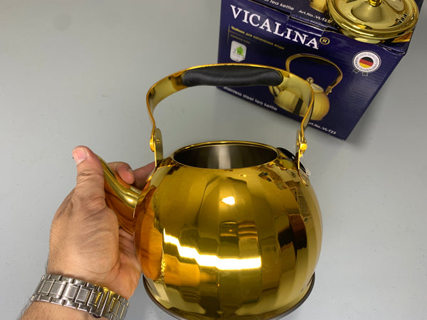 VICALINA® Germany Technology Golden and Silver Stainless Steel Stylish Tea Kettles