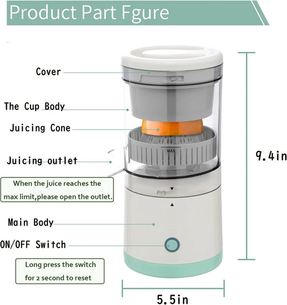 Citrus Juicer Electric Orange Lime Lemon Citric Squeezer