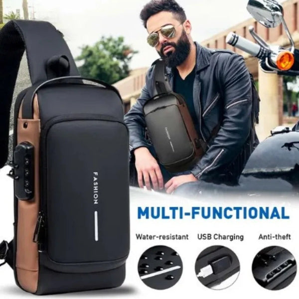 New Fashion Anti-Theft Sling Shoulder Bag With Password Lock