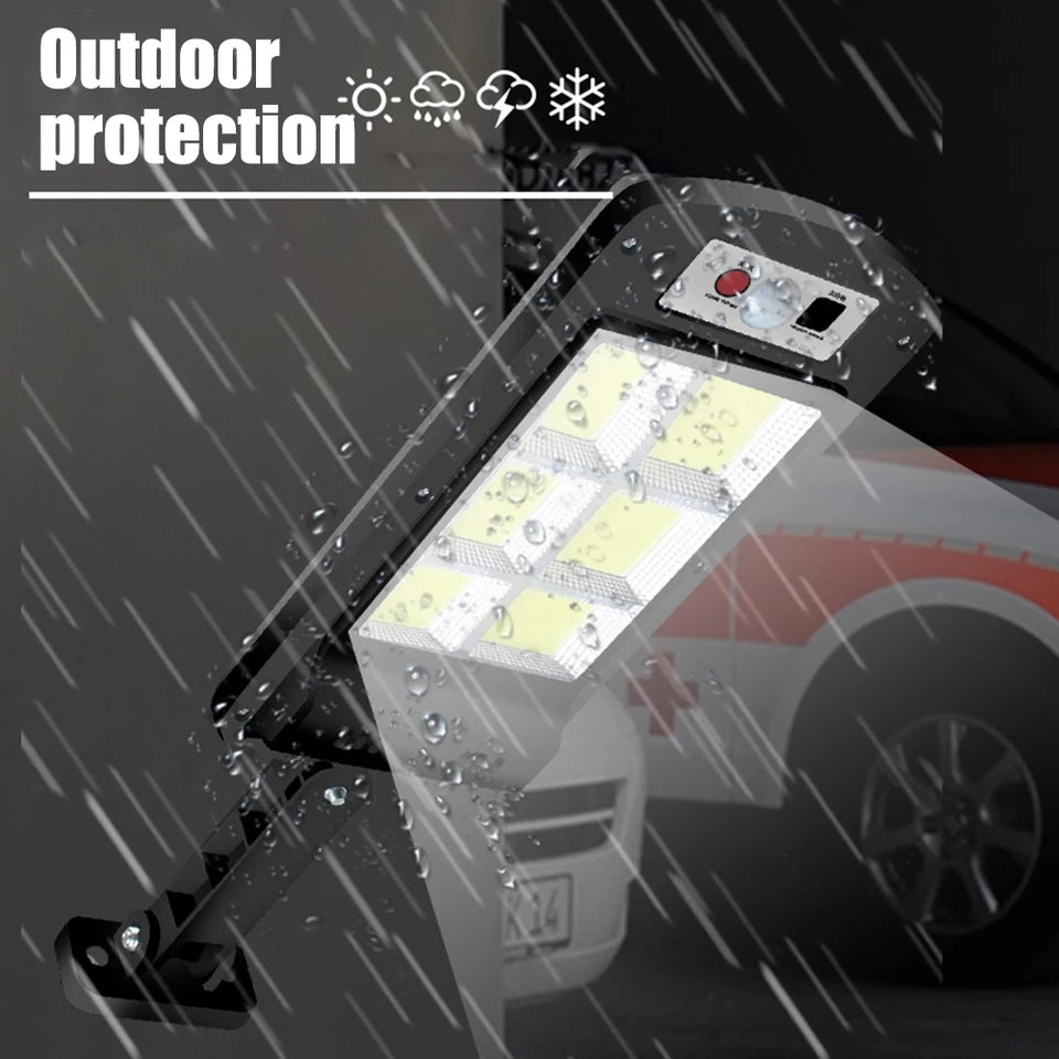 Solar Street Sensor Lamp With Solar Panel & Remote Control