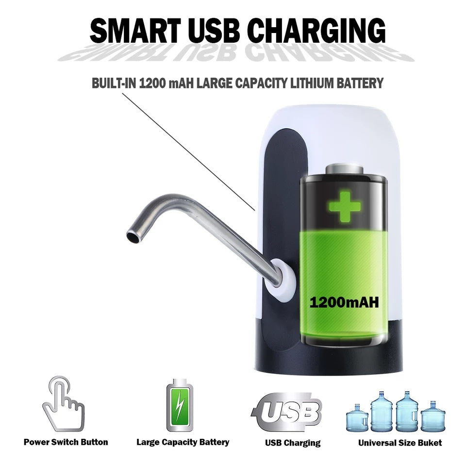 Water Bottle Pump, USB Charging Automatic Water Pump