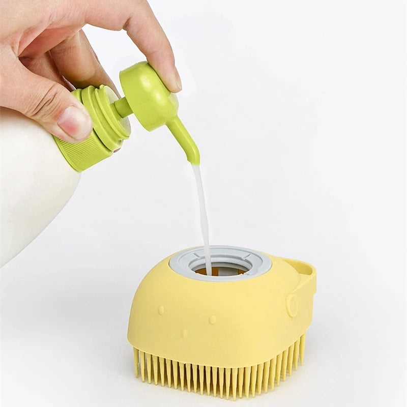 2 in 1 Silicone Bath Brush Liquid Shower Gel Dispenser