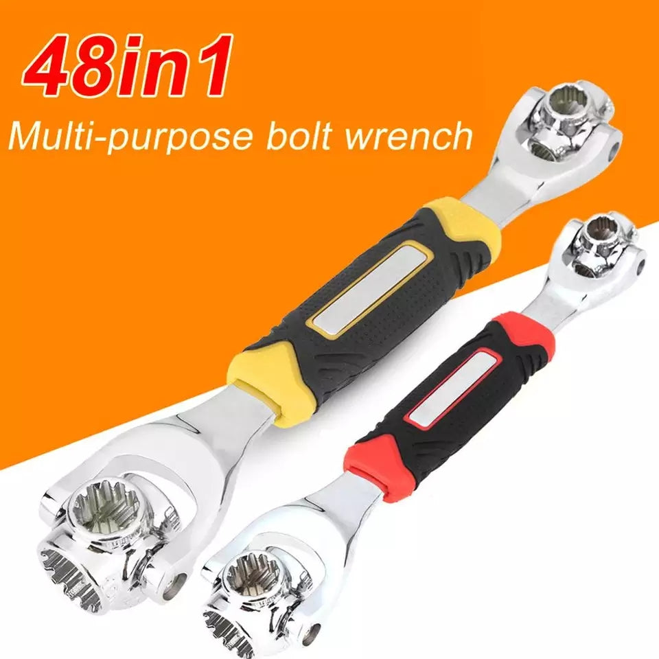 48 in 1 Universal Multi-Function Wrench with 360 Degree Rotating Head, Spanner Tool