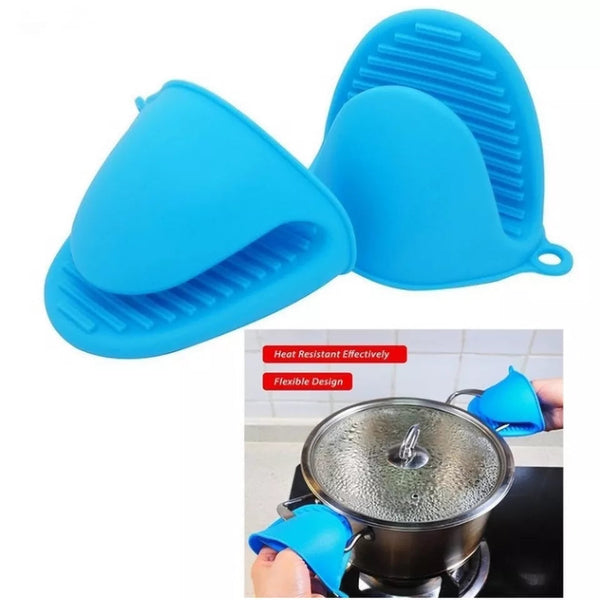 1 Pair Heat Resistant Silicone Oven Mitts Cooking Gloves