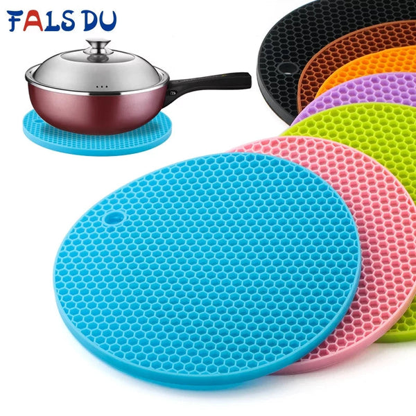 Silicone Trivet Pot Mat Round, Heat Resistant Non Slip