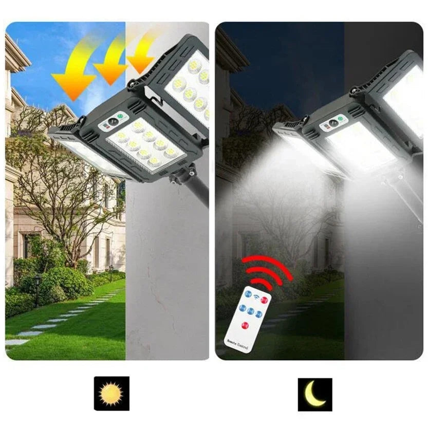 Solar Flood Lights Lamp Powered Sunlight Waterproof PIR Motion Sensor Street Light