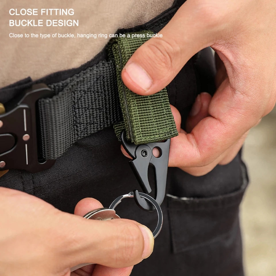 Nylon Tactical Keyring Chain Key Keeper Holder