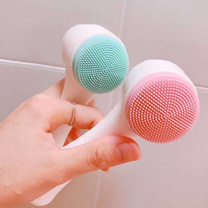 3D Double Side Silicone Cleanser Face Brush