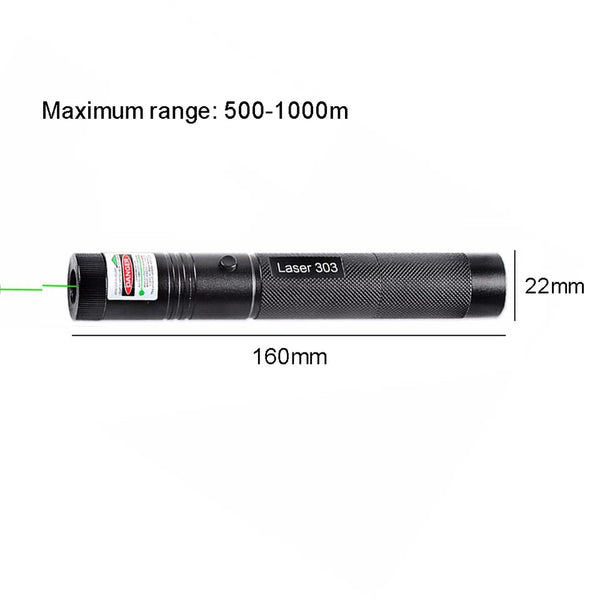 Rechargeable Green Laser Pointer 303 Party Pen Disco Light 5 Mile + Battery