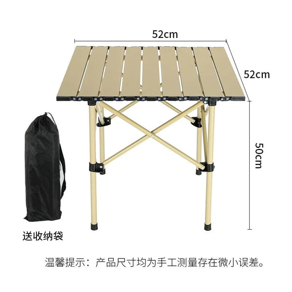 Outdoor Folding Table Ultralight Aluminum Alloy Collapsible Desk for Camping, Picnic